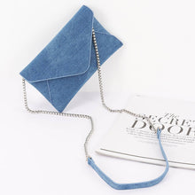 Load image into Gallery viewer, Denim Envelope Clutch