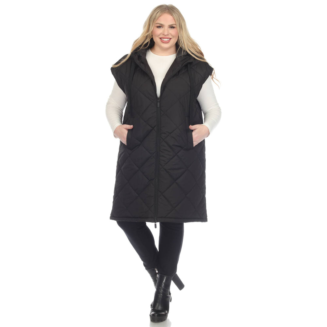 Quilted Hooded Puff Vest