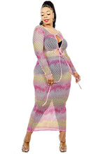Load image into Gallery viewer, Pastel Fishnet Dress
