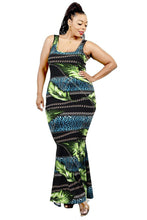 Load image into Gallery viewer, Neon Leaf Maxi Dress
