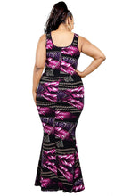 Load image into Gallery viewer, Magenta Leaf Maxi Dress
