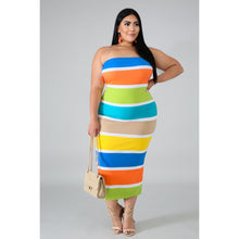 Load image into Gallery viewer, Color Block Tube Dress - Kurvacious Boutique

