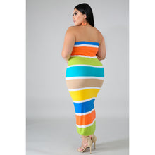 Load image into Gallery viewer, Color Block Tube Dress - Kurvacious Boutique
